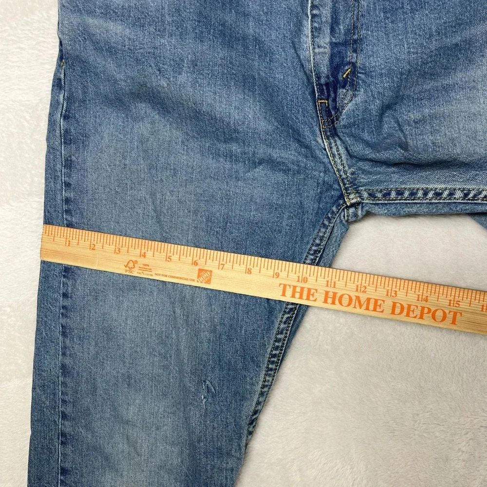 Levi's 512 Straight Jeans Men's Blue Denim Pockets Classic Zip Fly 34X30 - Flaws